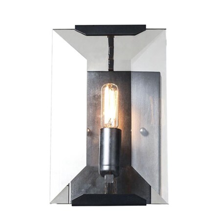 Lighting Business Monaco Wall Sconce - Flat Black Matte - 6 W x 10 H in. LI2946201